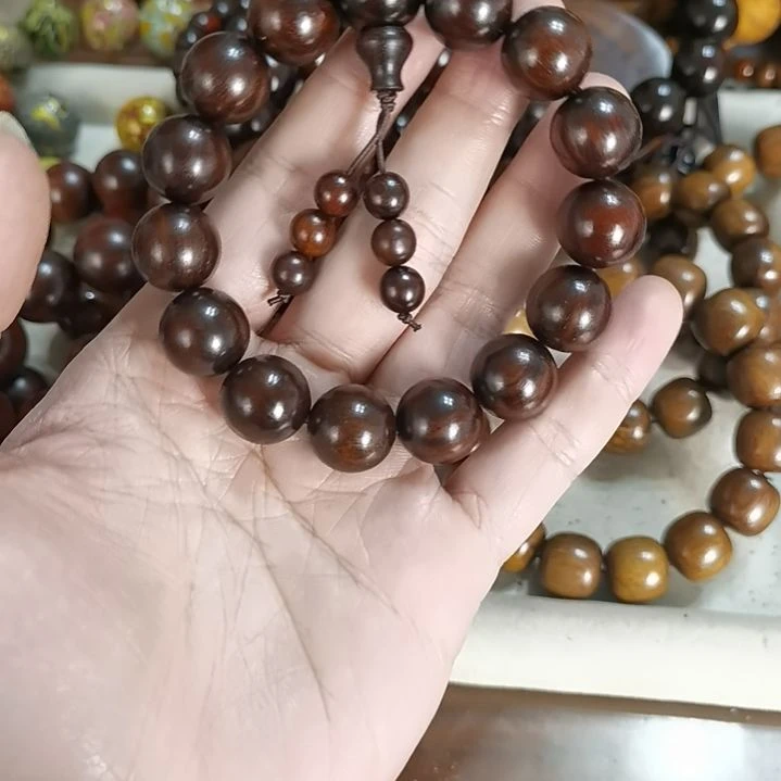 小叶紫檀手串/手链15mm圆珠小微瑕