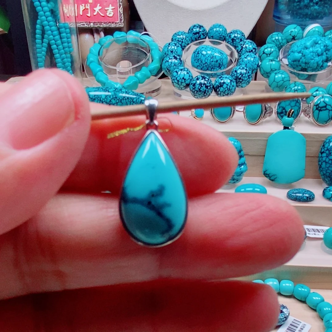 银S925镶嵌绿松石绿松石