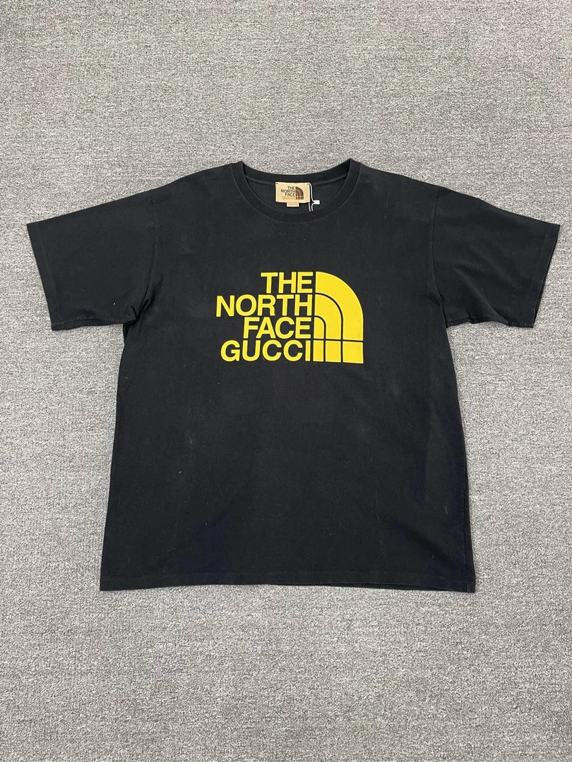 99新 GUCCI/古驰 徽标印花短袖T恤/黑色/XL码