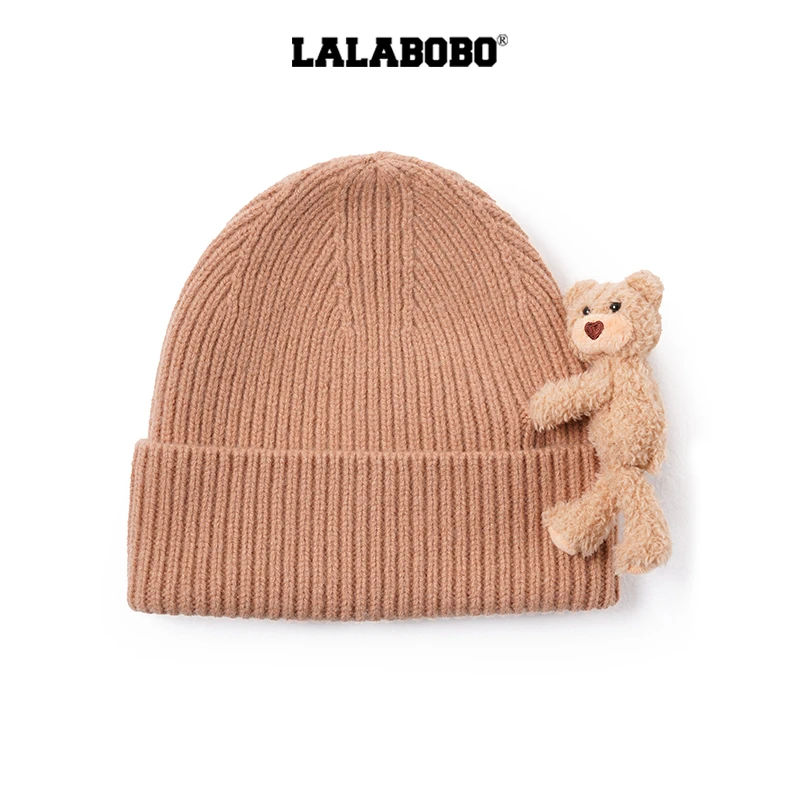 LALA蛇年新款小熊针织帽RBEA-LM11