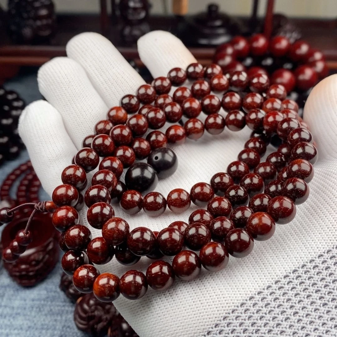 小叶紫檀其他瑕疵珠➕血檀108