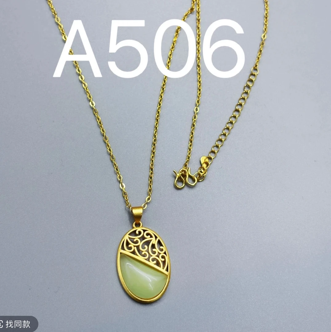 铜合金项链 A506项链气质时尚百搭小众经典镶嵌