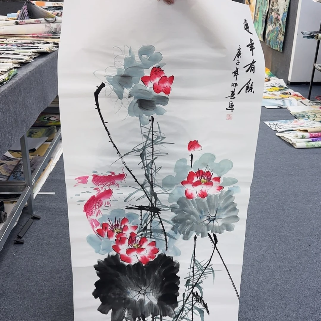 国画作品小姐姐放漏中