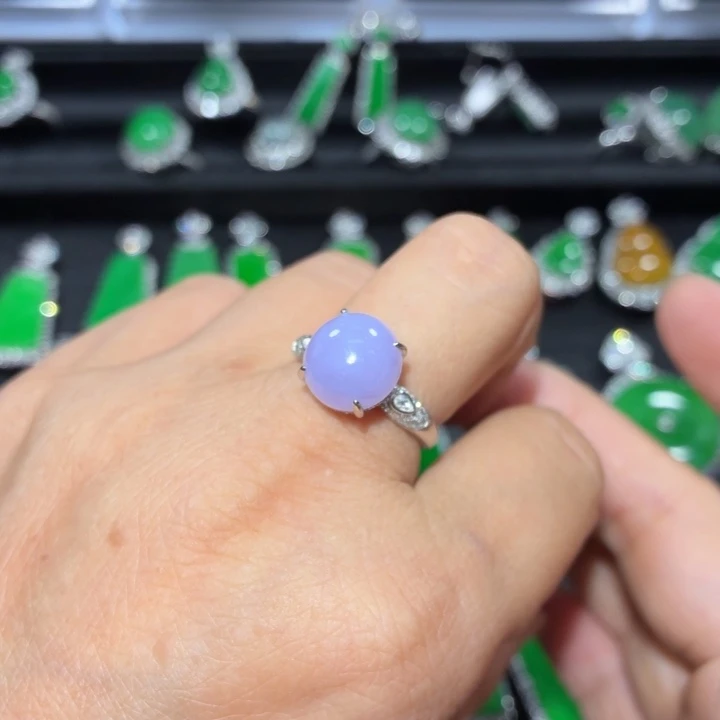 翡翠18K金镶嵌吊坠(不含链)翡翠