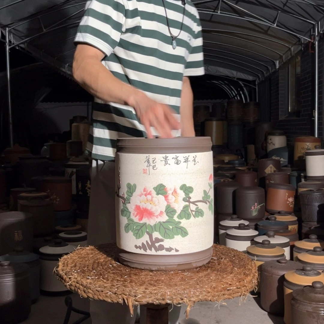 紫砂茶叶罐12 饼茶叶罐