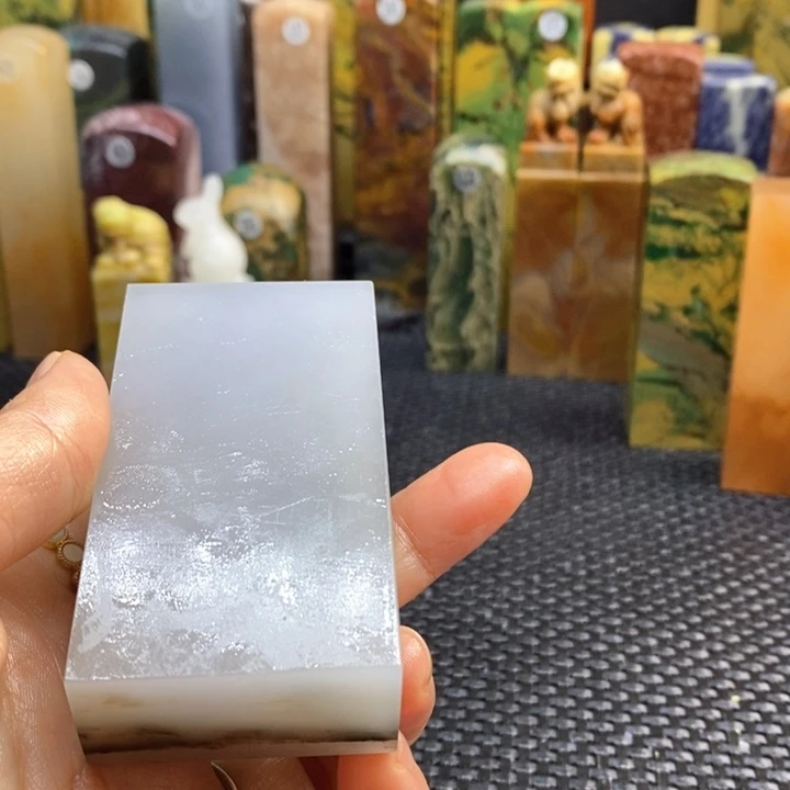 印度石用****吹青田石印章石