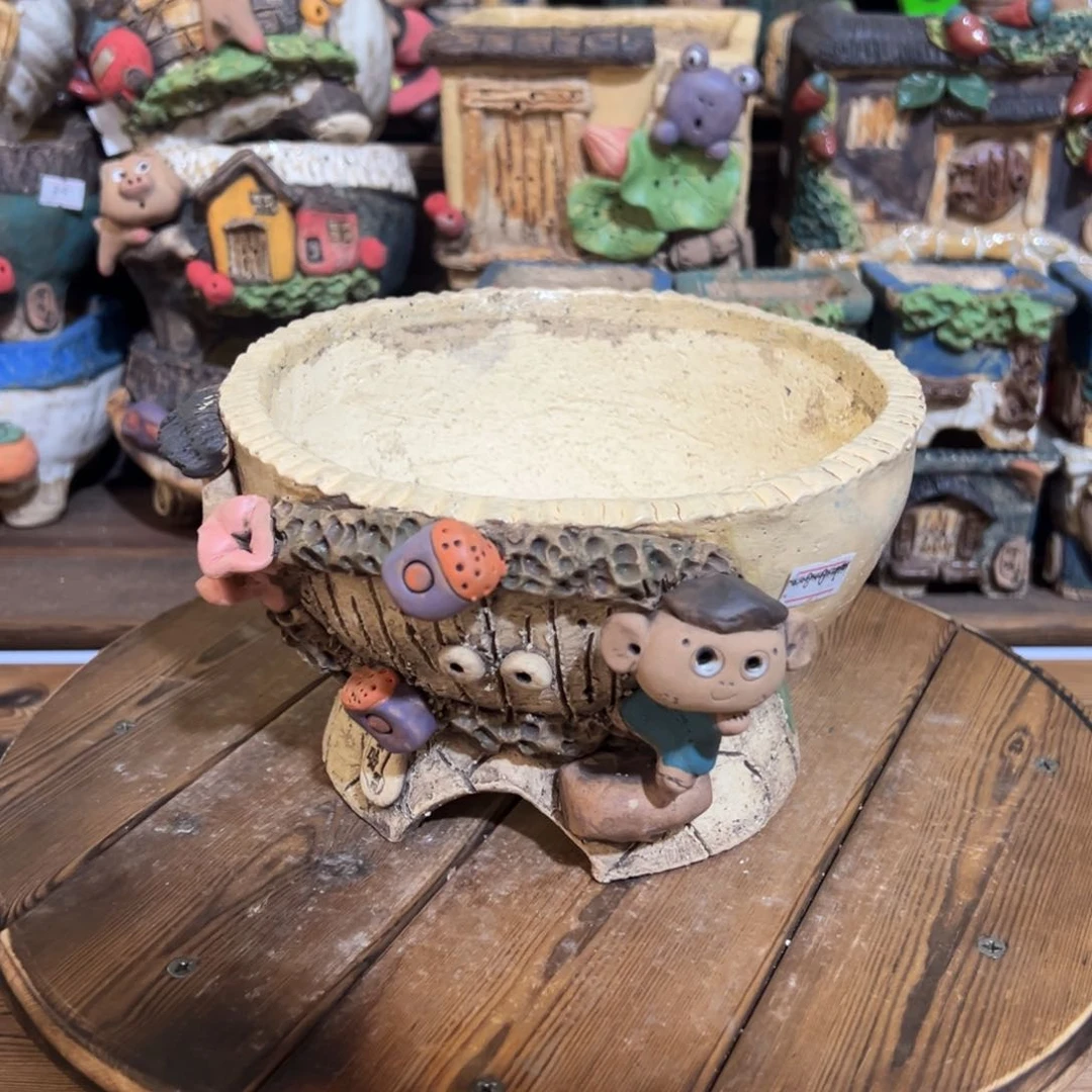 红陶嘻哈多肉花盆