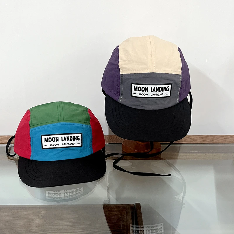 平檐帽子嘻哈风圆顶休闲风宝宝鸭舌帽男童透气夏季女宝宝球帽子