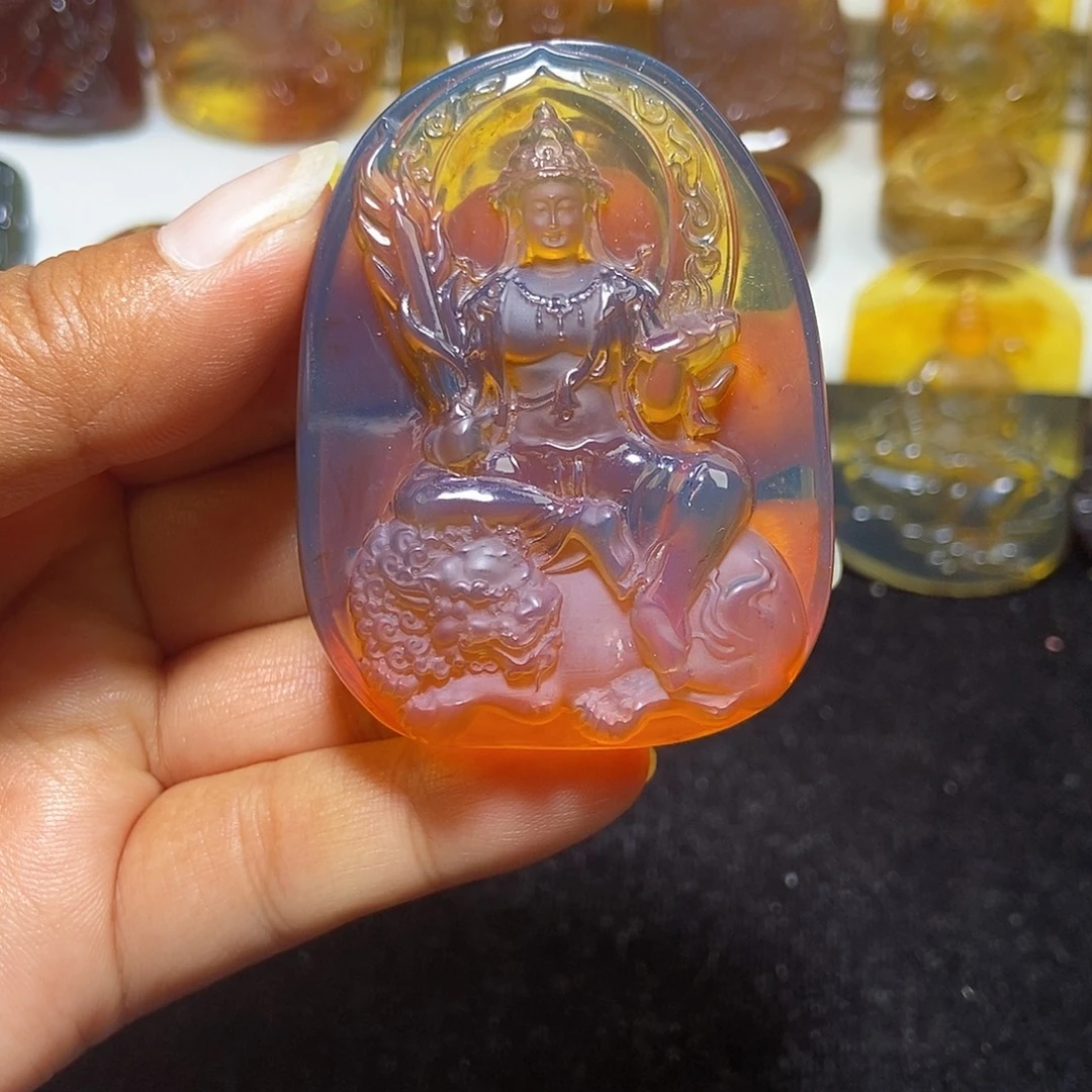 琥珀未镶嵌颈饰缅甸天然琥珀吊坠