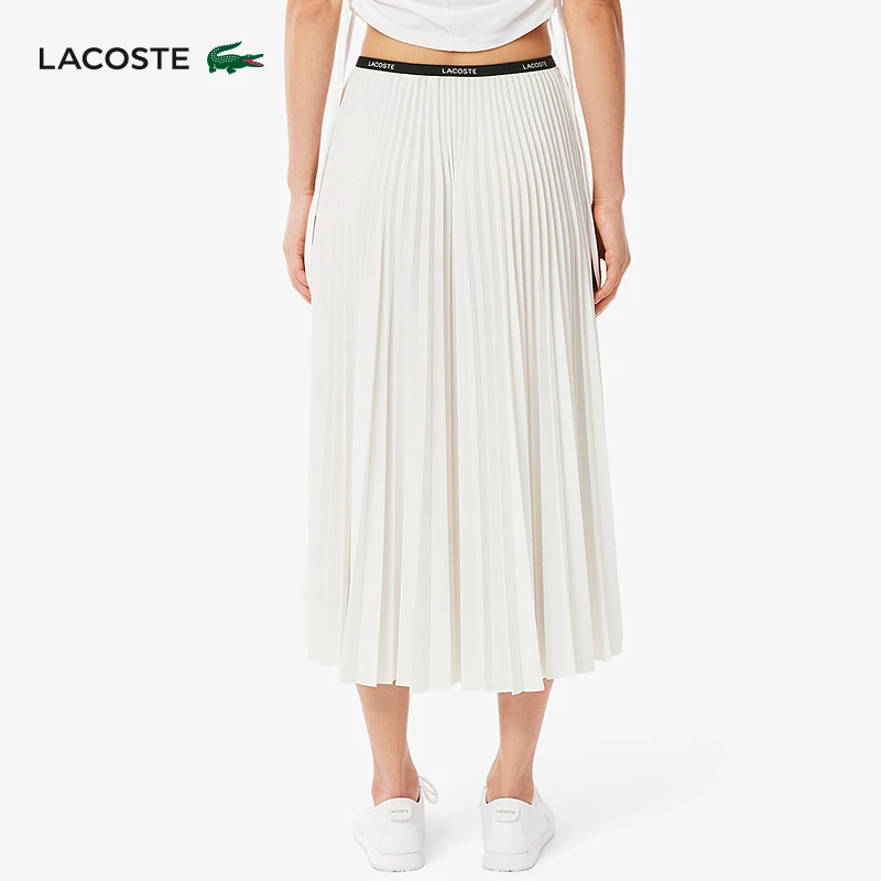 LACOSTE法国鳄鱼女装25秋季新款简约优雅半身裙百褶裙|JF1402