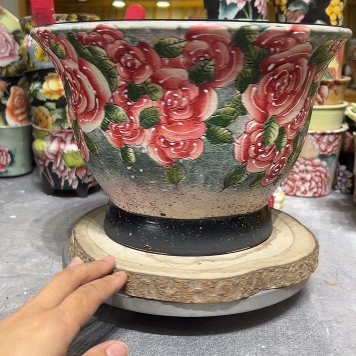 景德镇红陶精品手绘陶瓷