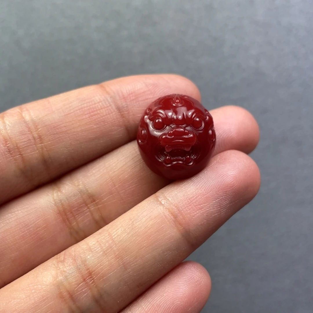 南红玛瑙未镶嵌配饰兽面