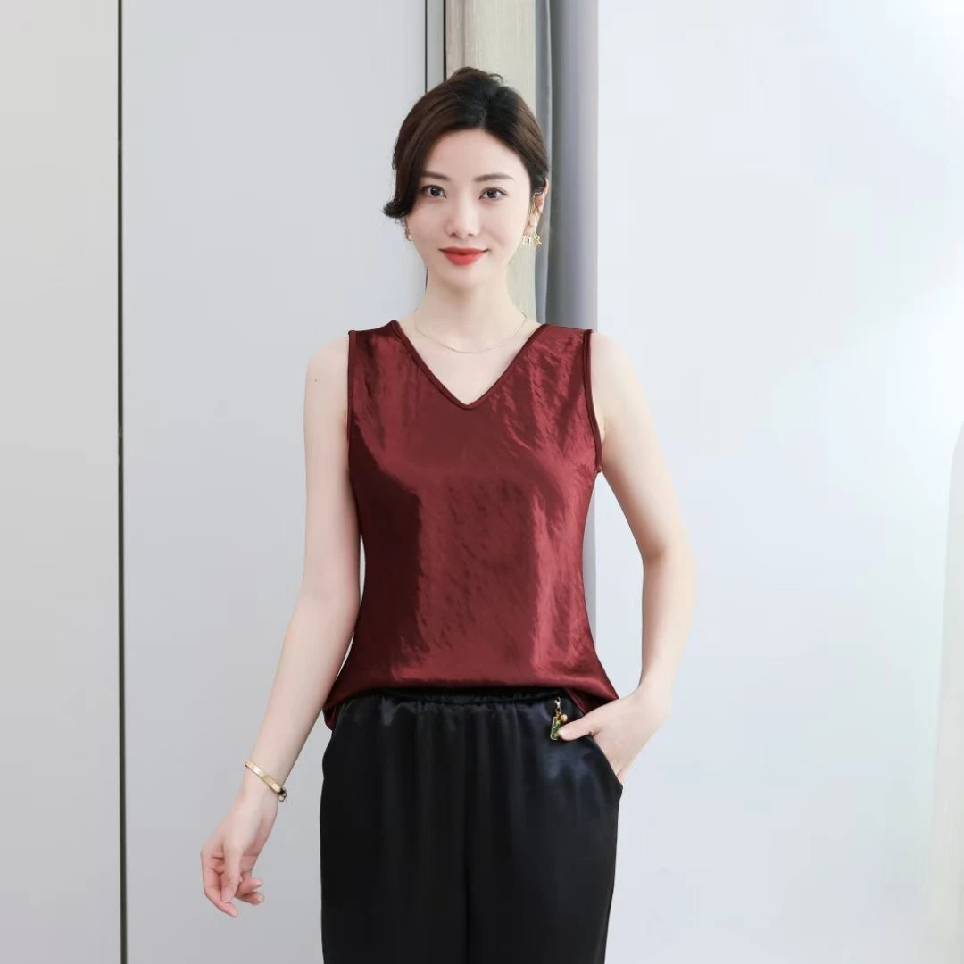 2025春季中式百搭无袖吊带春夏大码宽松内搭时尚显瘦气质打底背心