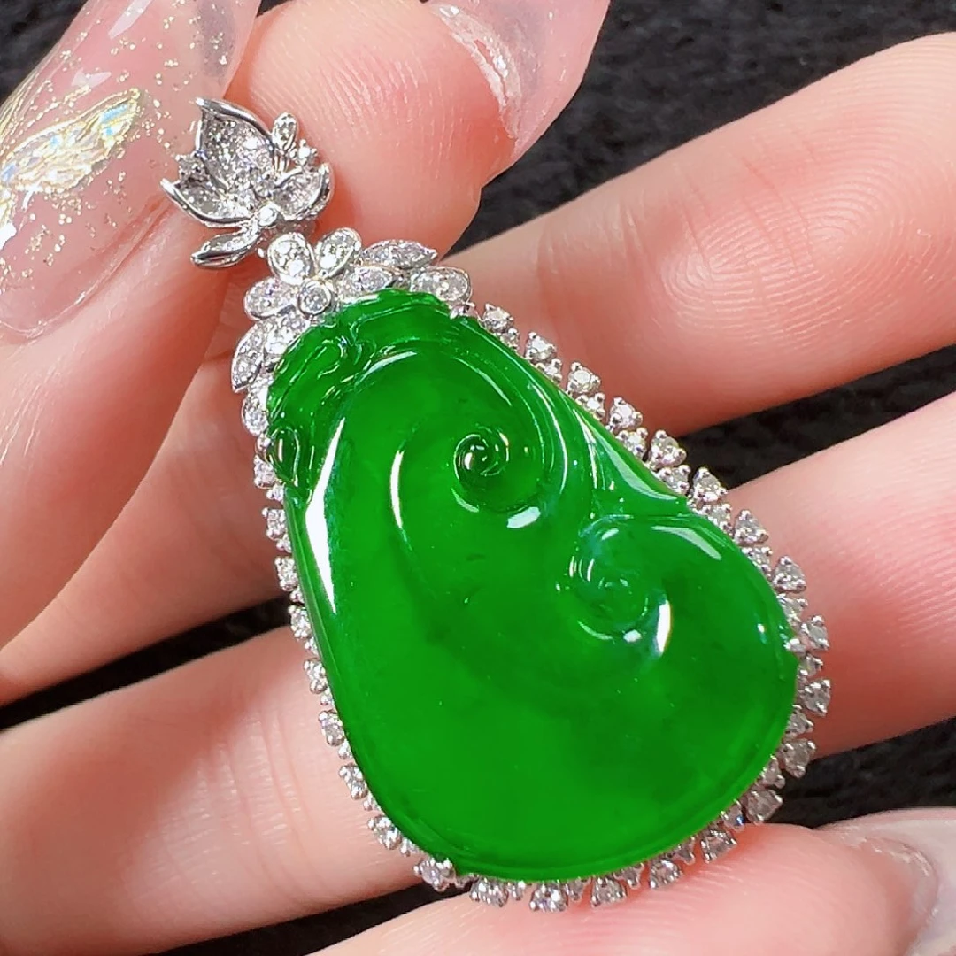 翡翠颈饰18K金镶嵌【福利款】签收后24小时鉴赏期