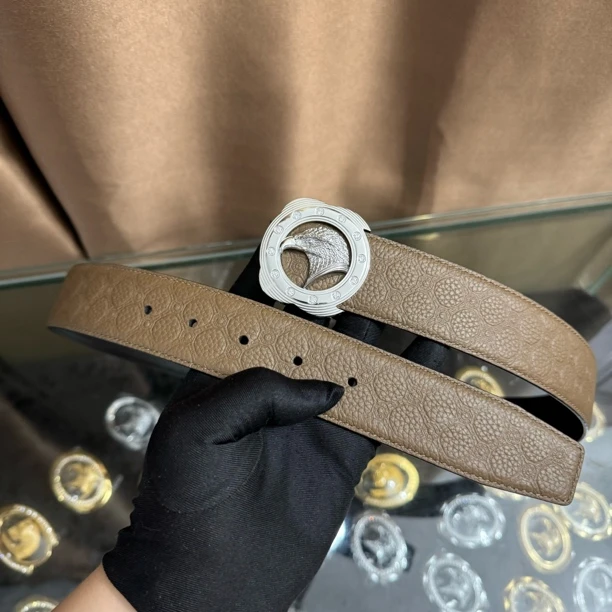 史蒂芬新款百搭男士皮带高档休闲老鹰头牛皮腰带青中老年时尚商务