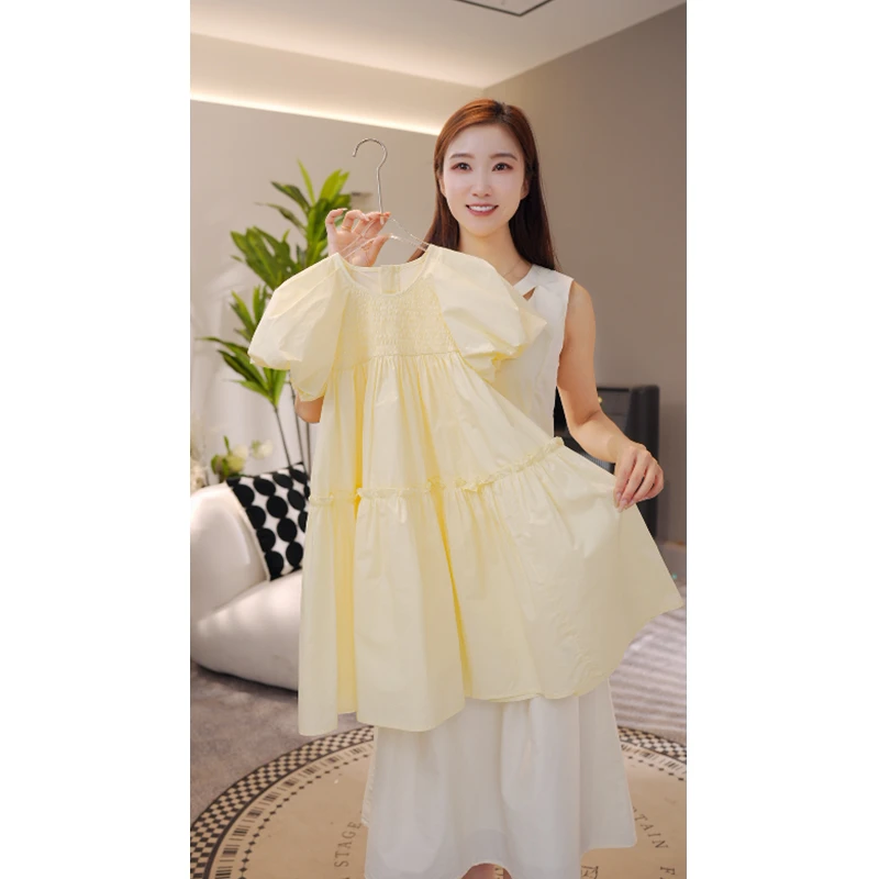 【晚风】女童裙子2025新款黄色连衣裙中大童儿童夏装洋气夏季9705