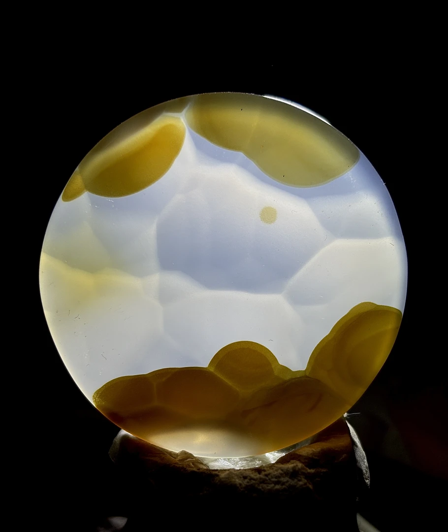 天然马达加斯加海洋玉髓甜美吊坠水滴草花山水意境象形灵摆件玉髓