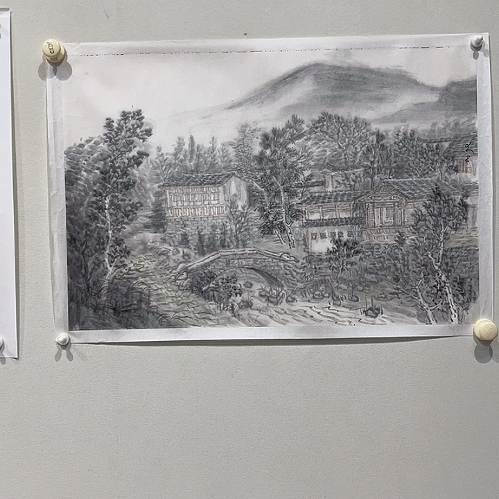 国画吕爱群山水作品