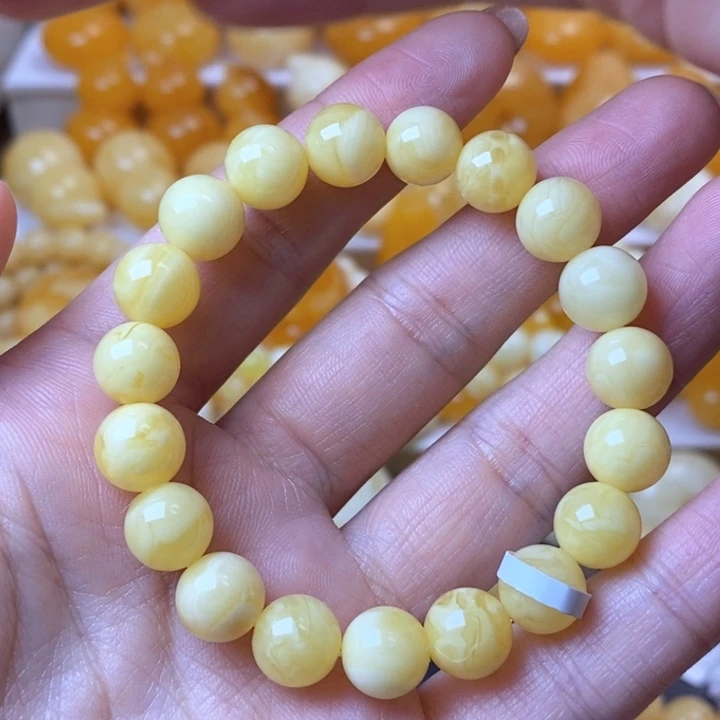 琥珀未镶嵌手链天然无优化琥珀蜜蜡