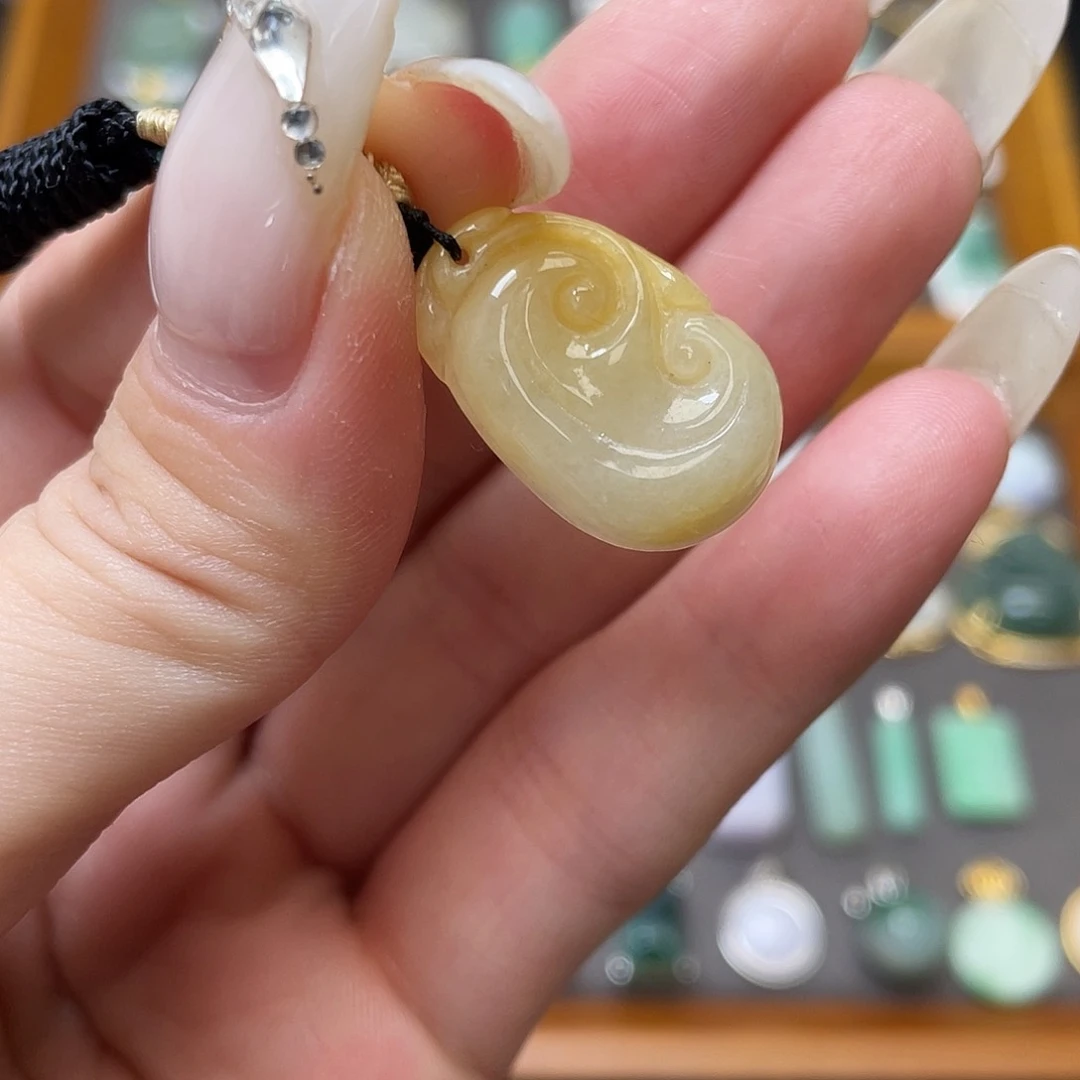 翡翠银S925镶嵌吊坠(不含链)