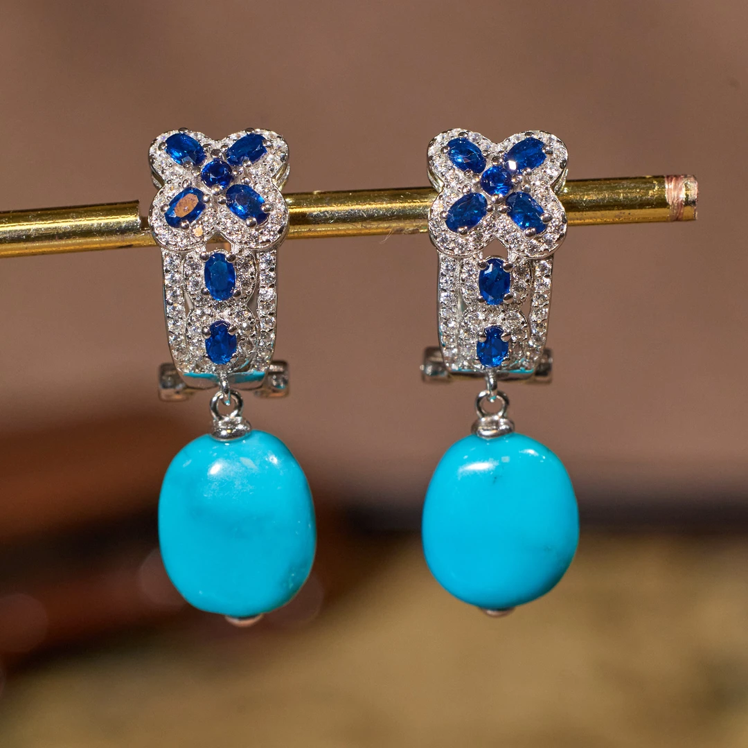 玉峰珠宝丨安娜【绮榻】美松耳饰*S925镶嵌*W8919多样性发其一