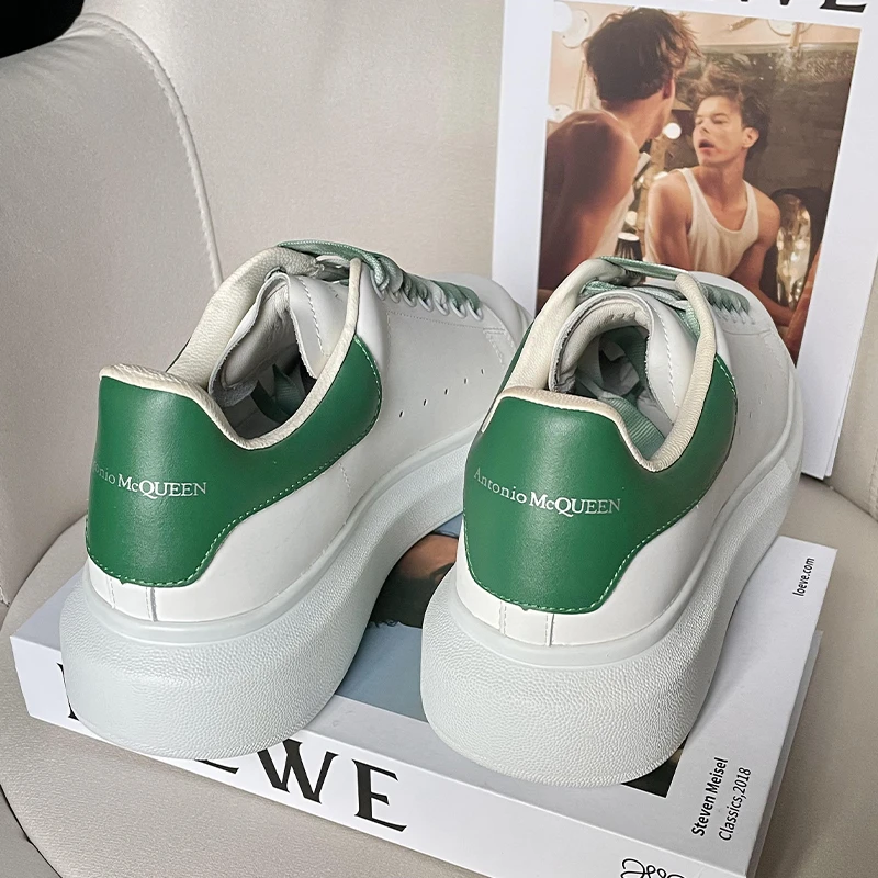 官方旗舰店夕麦昆小白鞋情侣款正品专柜2025春季厚底增高休闲板鞋