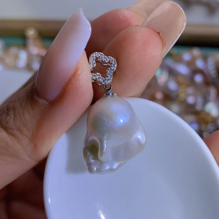 【闪购商品】淡水珍珠天然珍珠（微瑕）合金