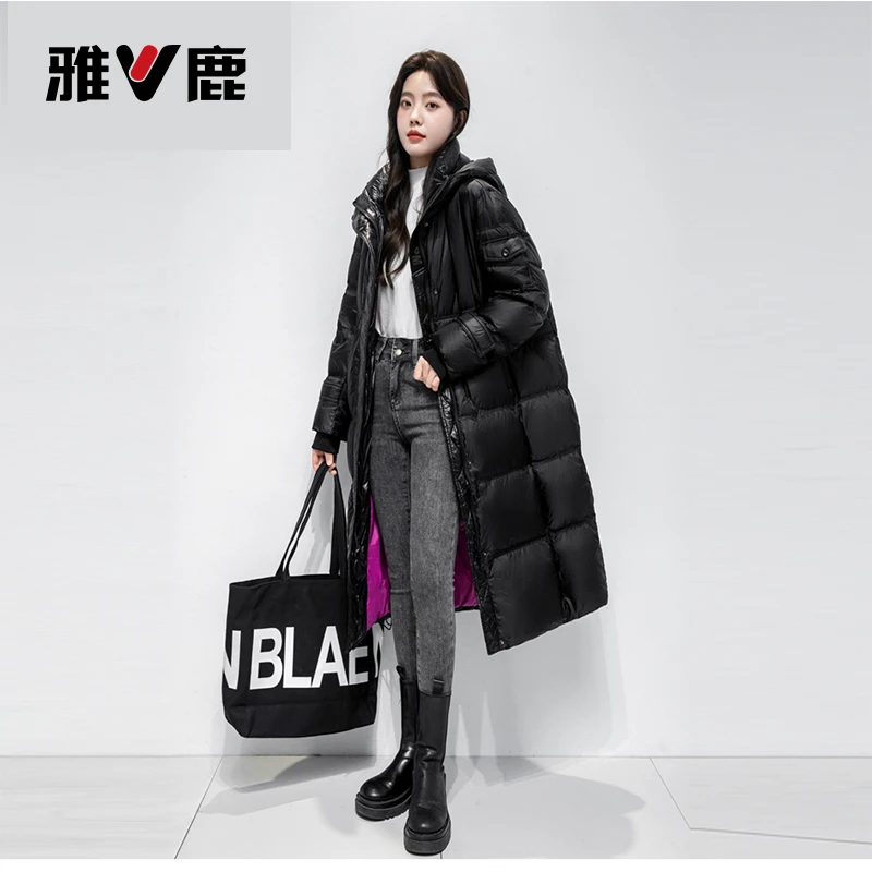 【男女同款】连帽加长加厚款过膝时尚百搭保暖宽松中性风冬季羽绒服