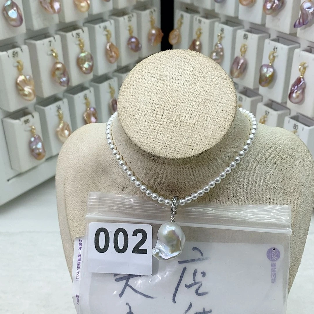 淡水珍珠颈饰合金