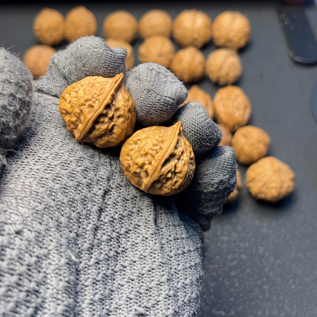 把件文玩核桃金钱底八棱