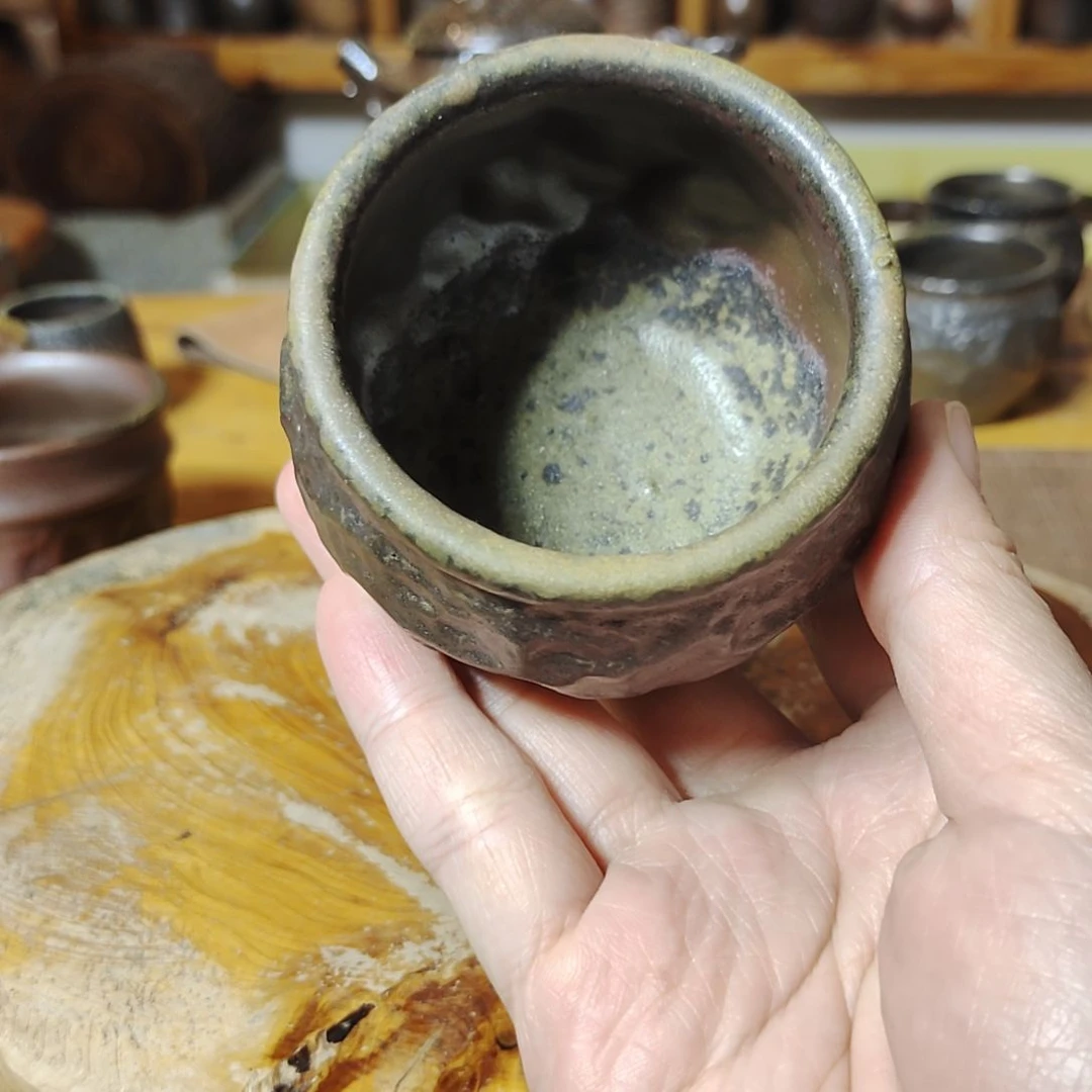 坭兴陶纯柴烧锤纹杯110C