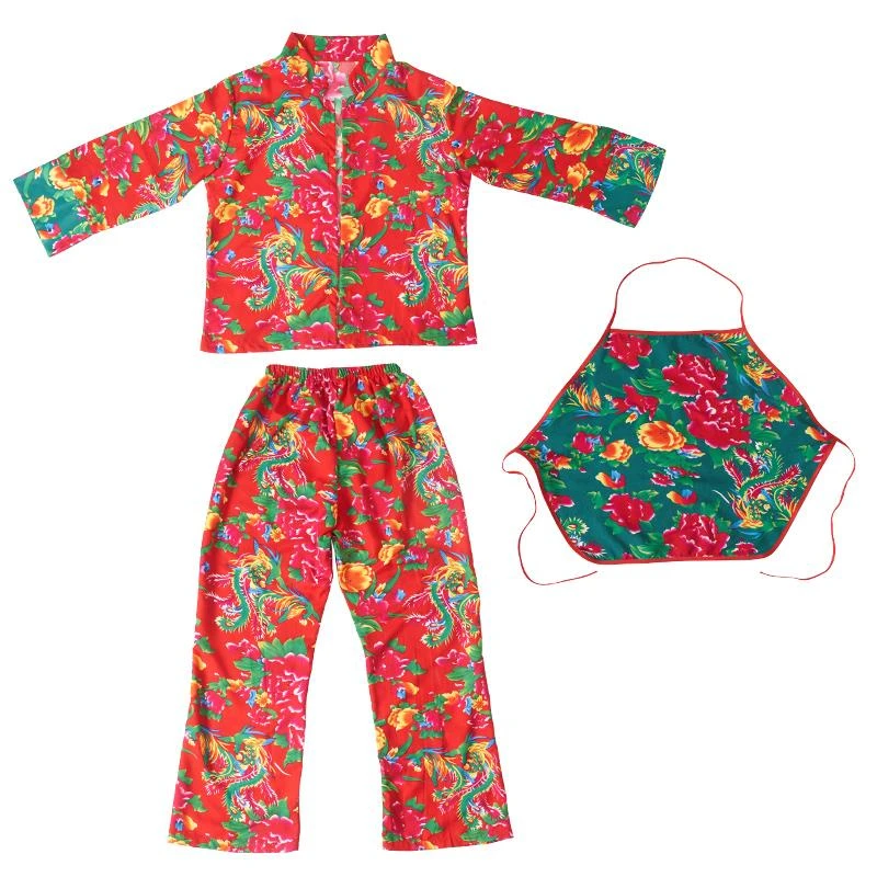 东北大花布衣服二人转演出服村姑服男女搞笑姐妹广场舞蹈秧歌服装