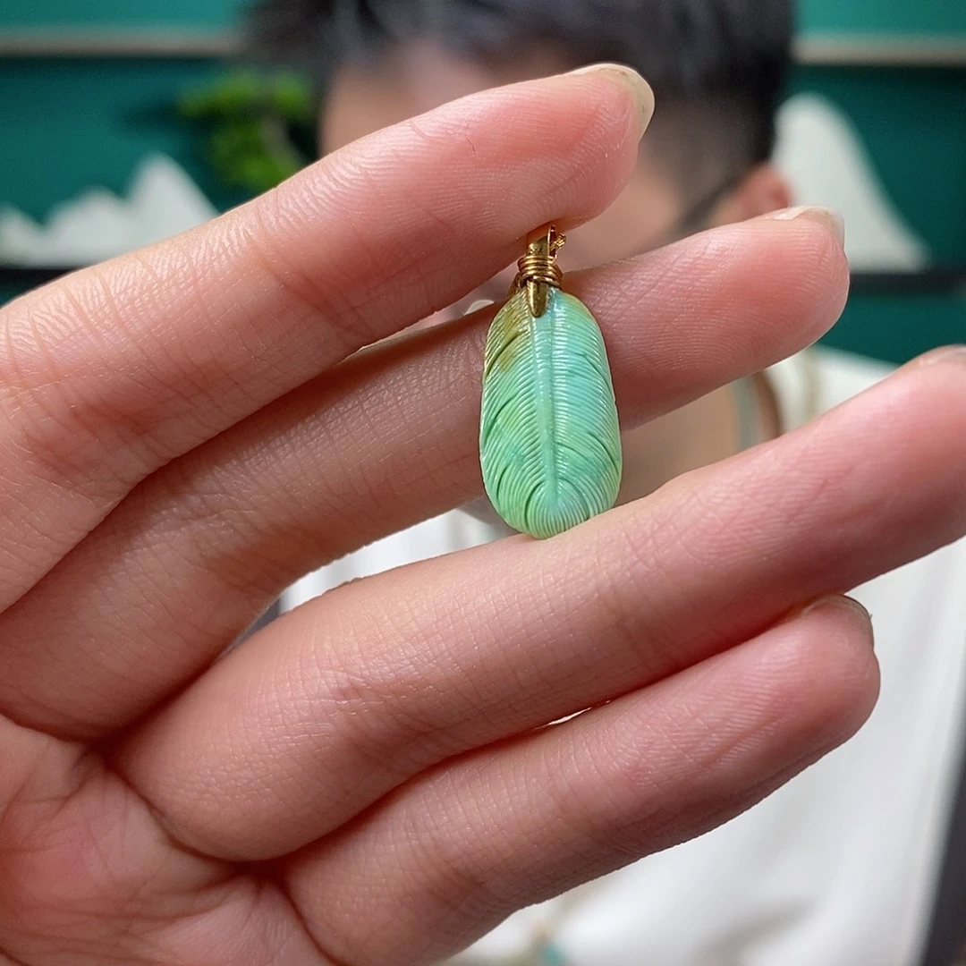 绿松石18K金镶嵌珠宝奇石