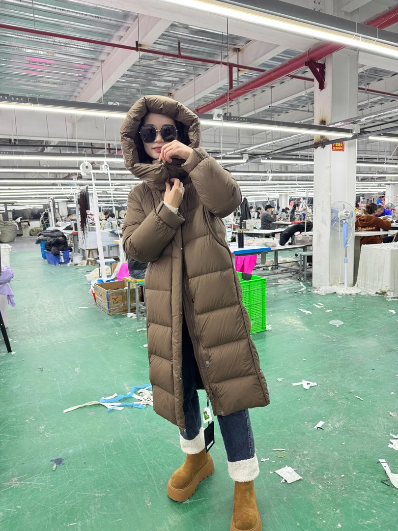 【羊羊的鹅】零下-50°极寒泡芙95白鹅绒长款连帽8008