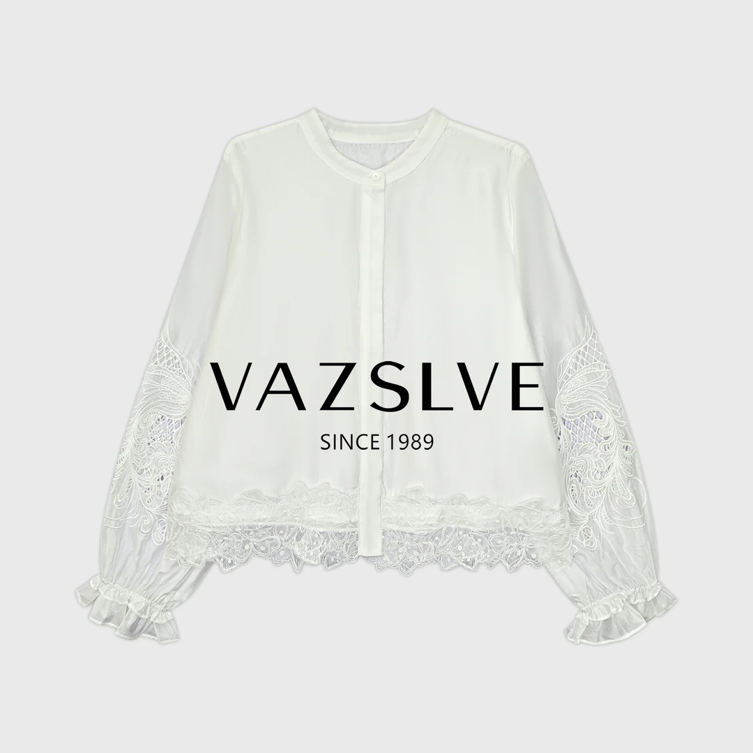 【VAZSLVE/全新奢品】捡漏秋冬新款提花镂空百搭时尚衬衫CS1273