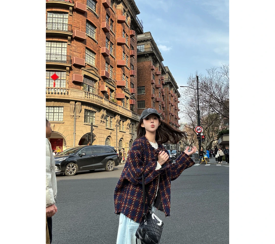 CHACHA【超重磅中古小香】时尚百搭撞色小香外套