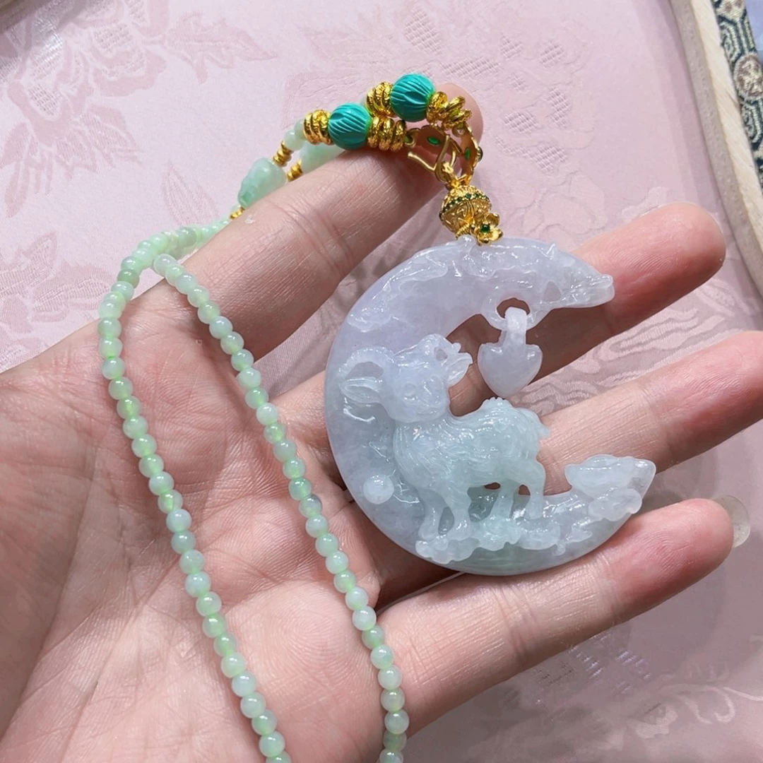 吊坠(赠链)合金翡翠代编织