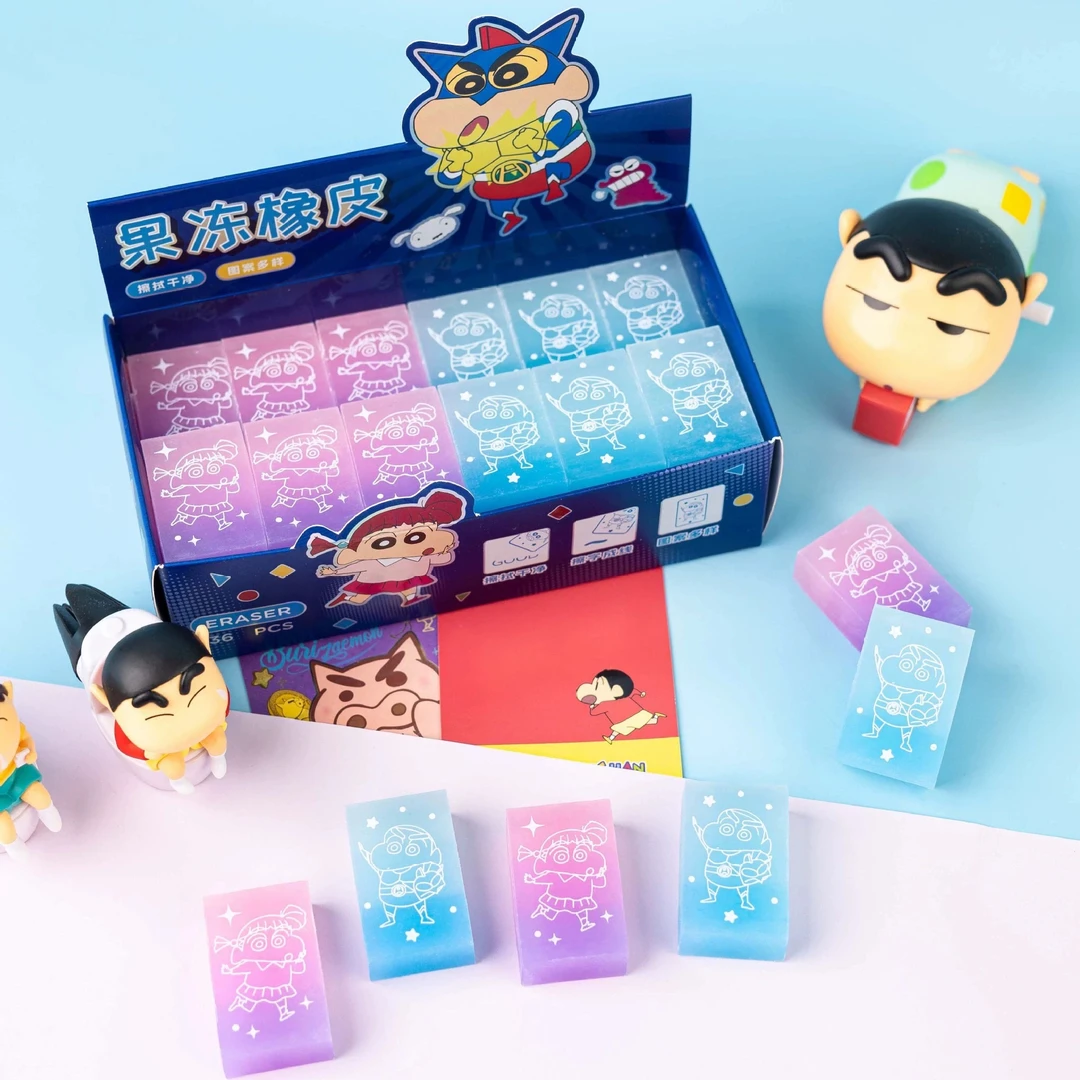 摩克文创果冻橡皮蜡笔小新