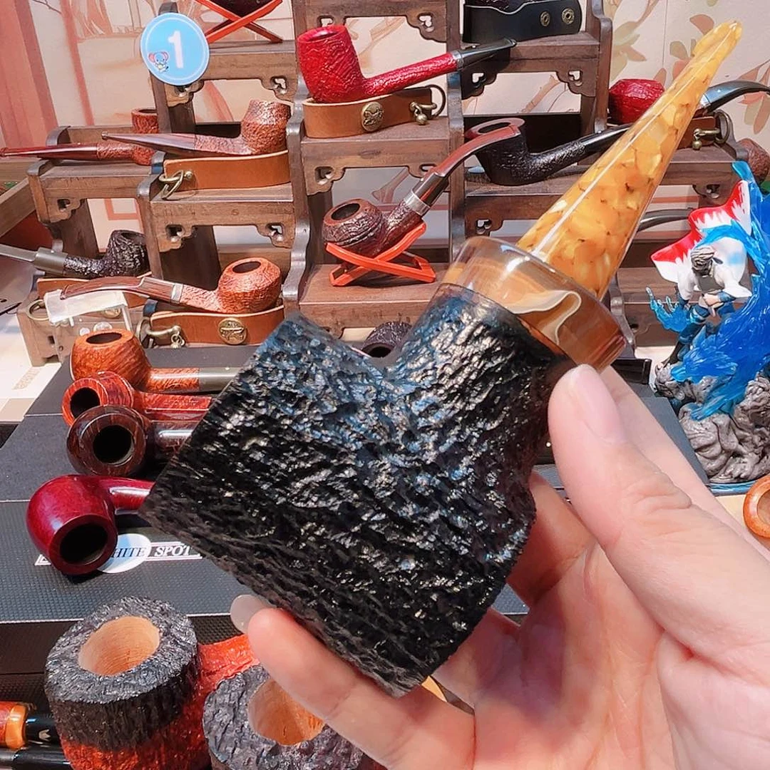 阿梅里尼喷砂石楠木烟斗