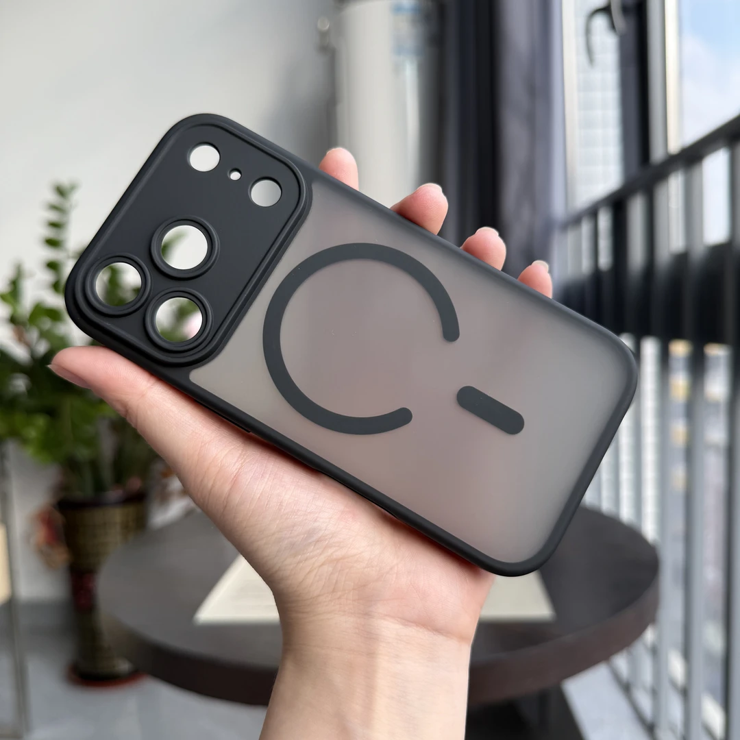 小贝壳•强磁吸壳肤感抗指纹防摔磨砂手机壳半透明iPhone手机壳