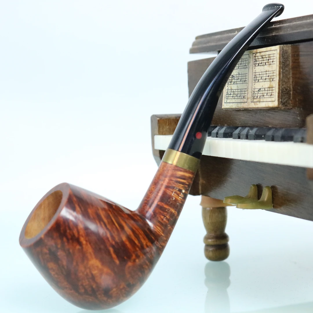 意大利烟斗教父圭帝贾克博珊瑚标1987手工收藏微弯手工石楠木烟斗