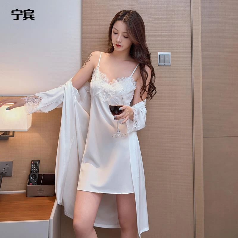 维多利亚性感睡衣女夏季冰丝2025新款蕾丝轻奢高级纯欲风吊带睡裙