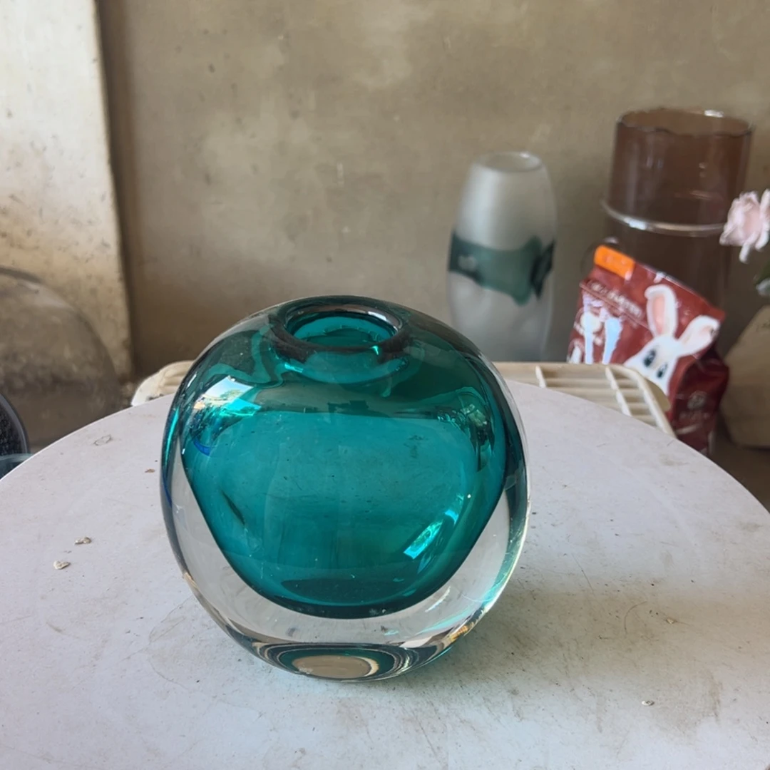 弘扬琉璃花器微瑕高度14