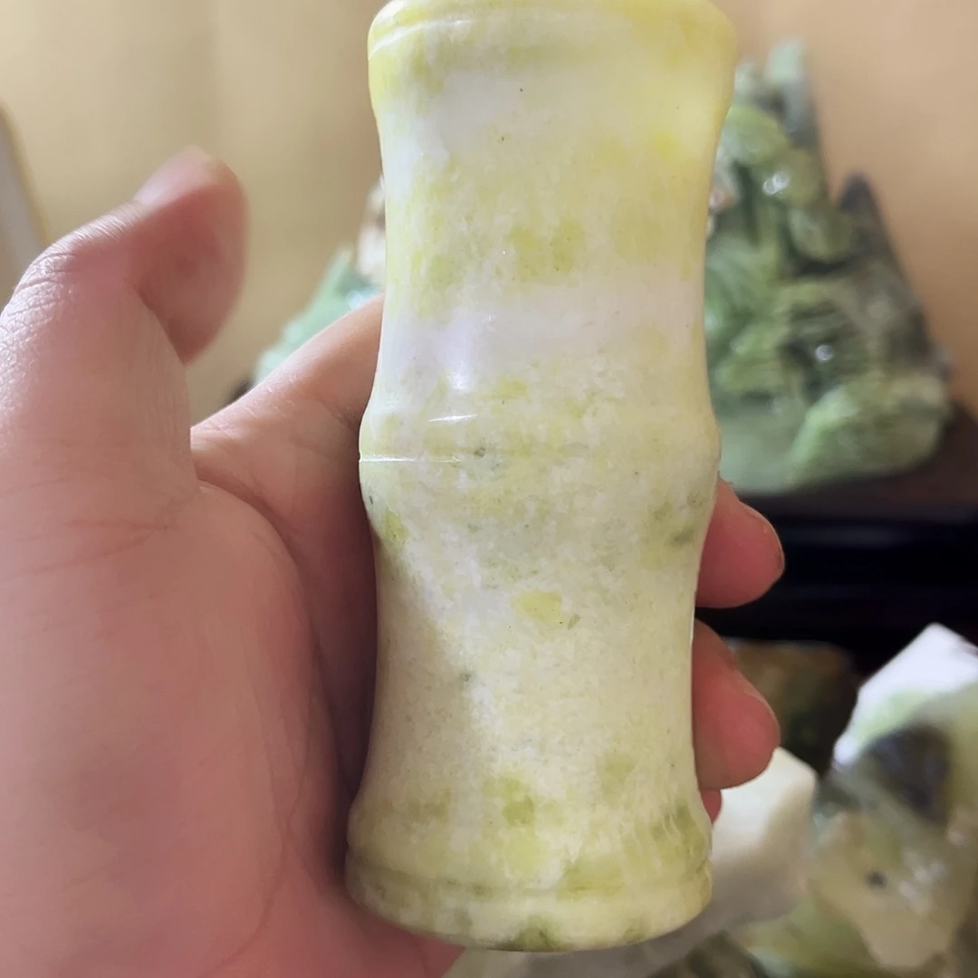 未镶嵌蛇纹石玉珠宝半成品