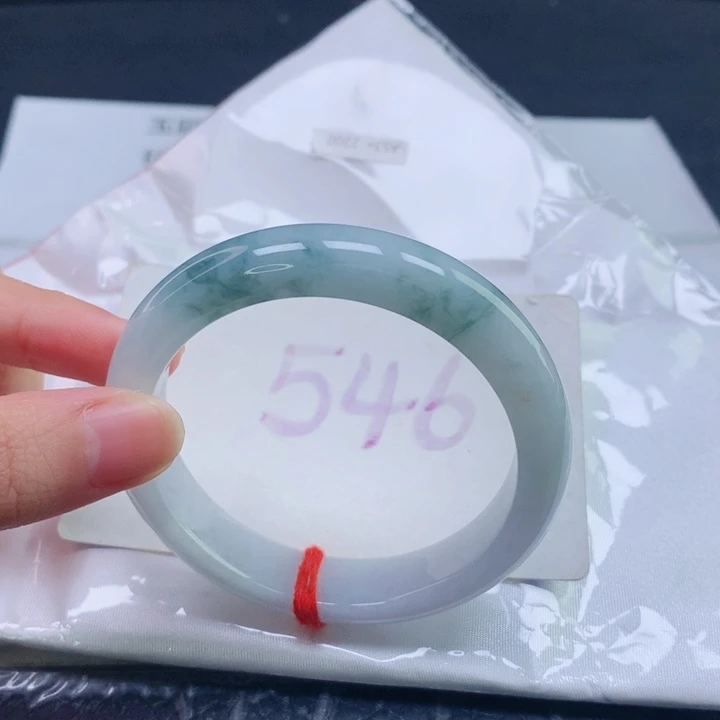 翡翠未镶嵌手镯圈口5354