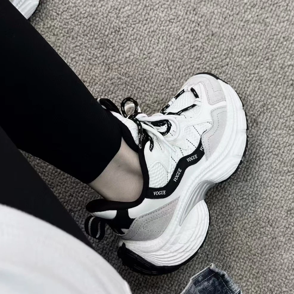 2025新款情侣款运动鞋增高鞋老爹鞋做旧擦色百搭工厂现货直发1018