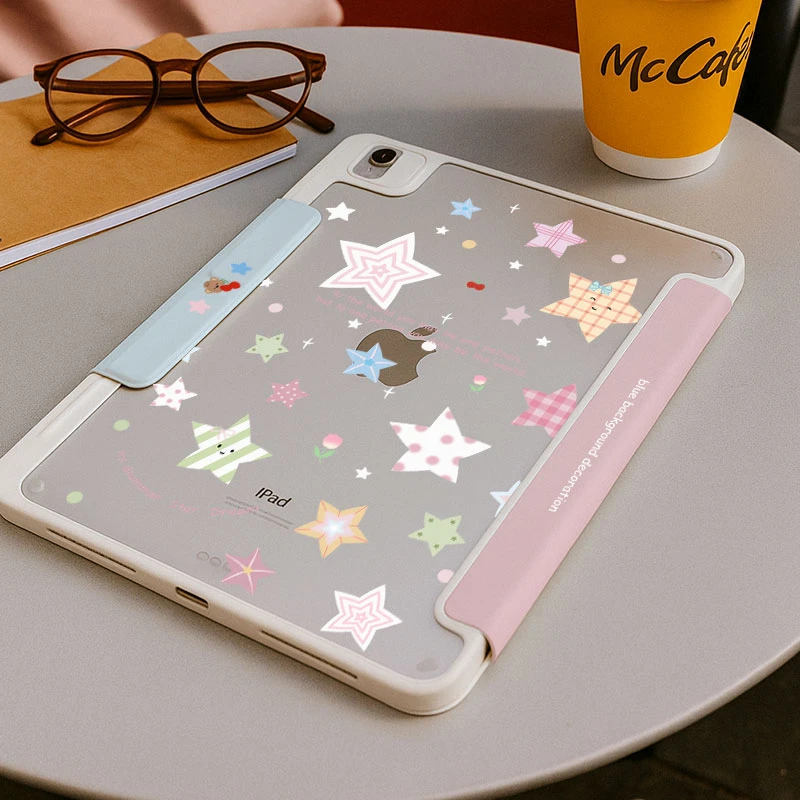 【Y折百变搭扣x蓝底】iPadAir7保护套oppo4华为11.5小米6平板壳一加