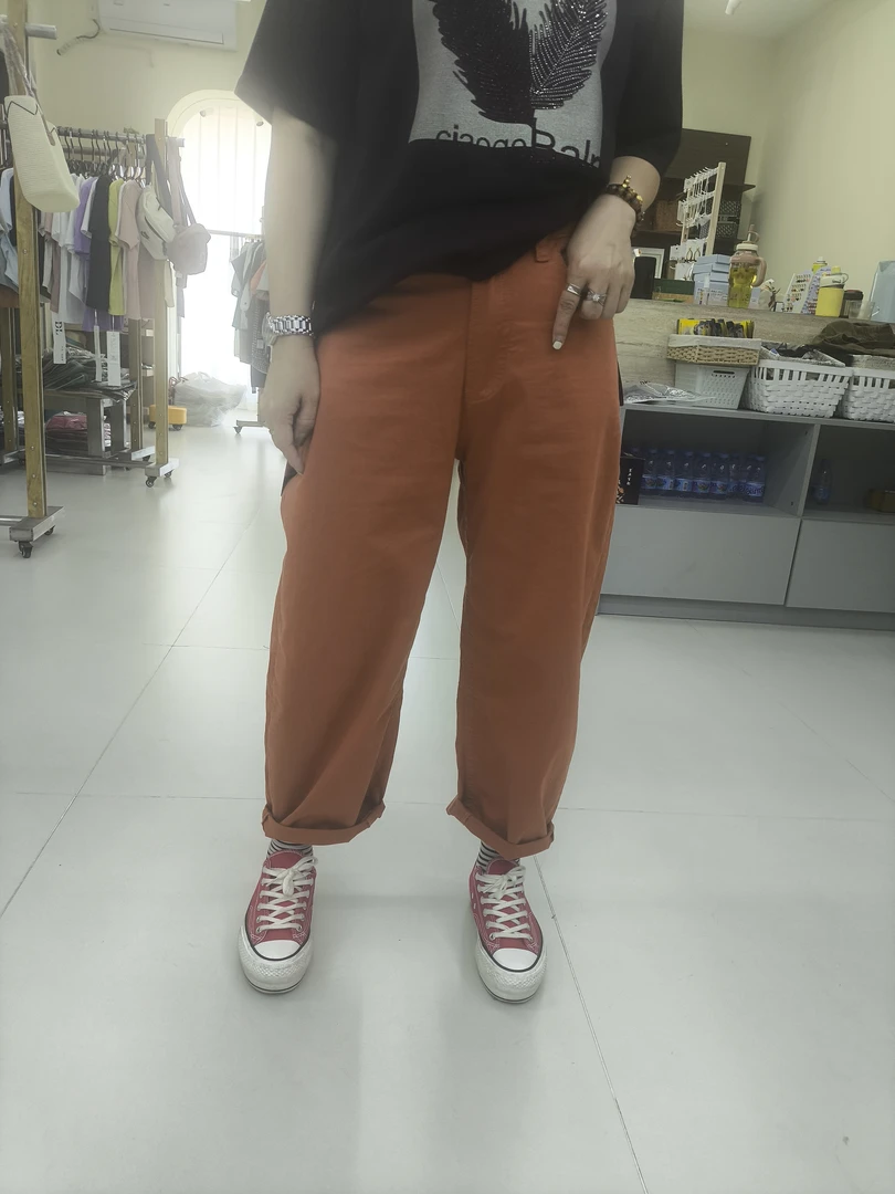 32207  橘色女牛仔裤