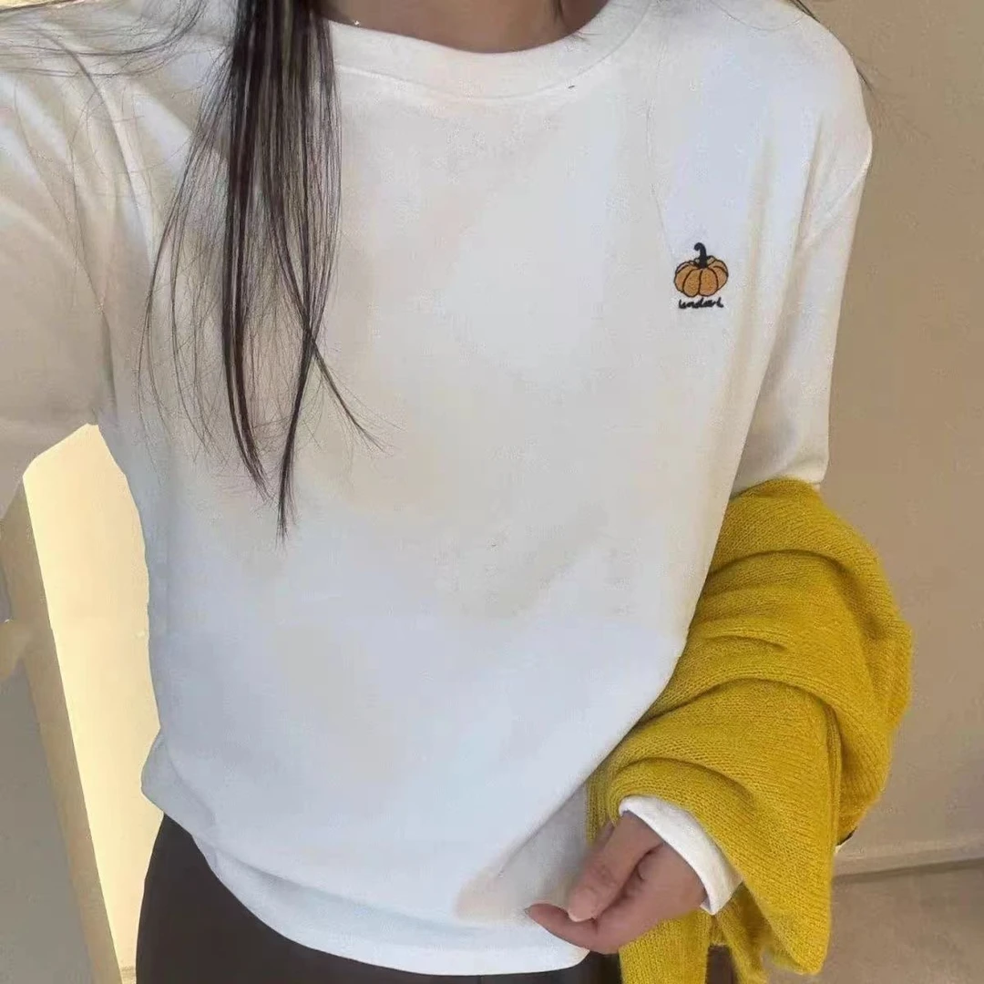 香香臻选2025新款休闲白色百搭双面慕斯羊绒打底