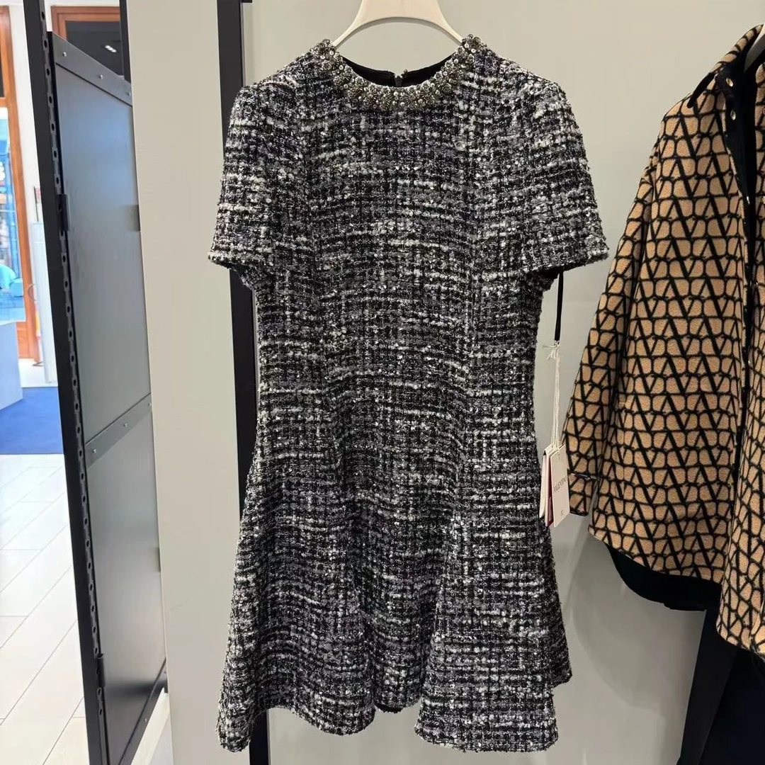 未使用 Valentino/华伦天奴 女士重工串珠小香风连衣裙